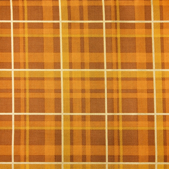 Fabric Traditions Rust Plaid Glitter Cotton Fabric
